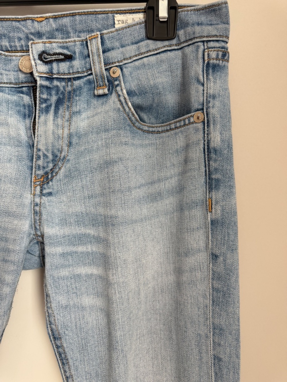 Rag & Bone The Dre Jeans Women’s Size 24 Light Wash Skinny Stretch Denim - Picture 4 of 12